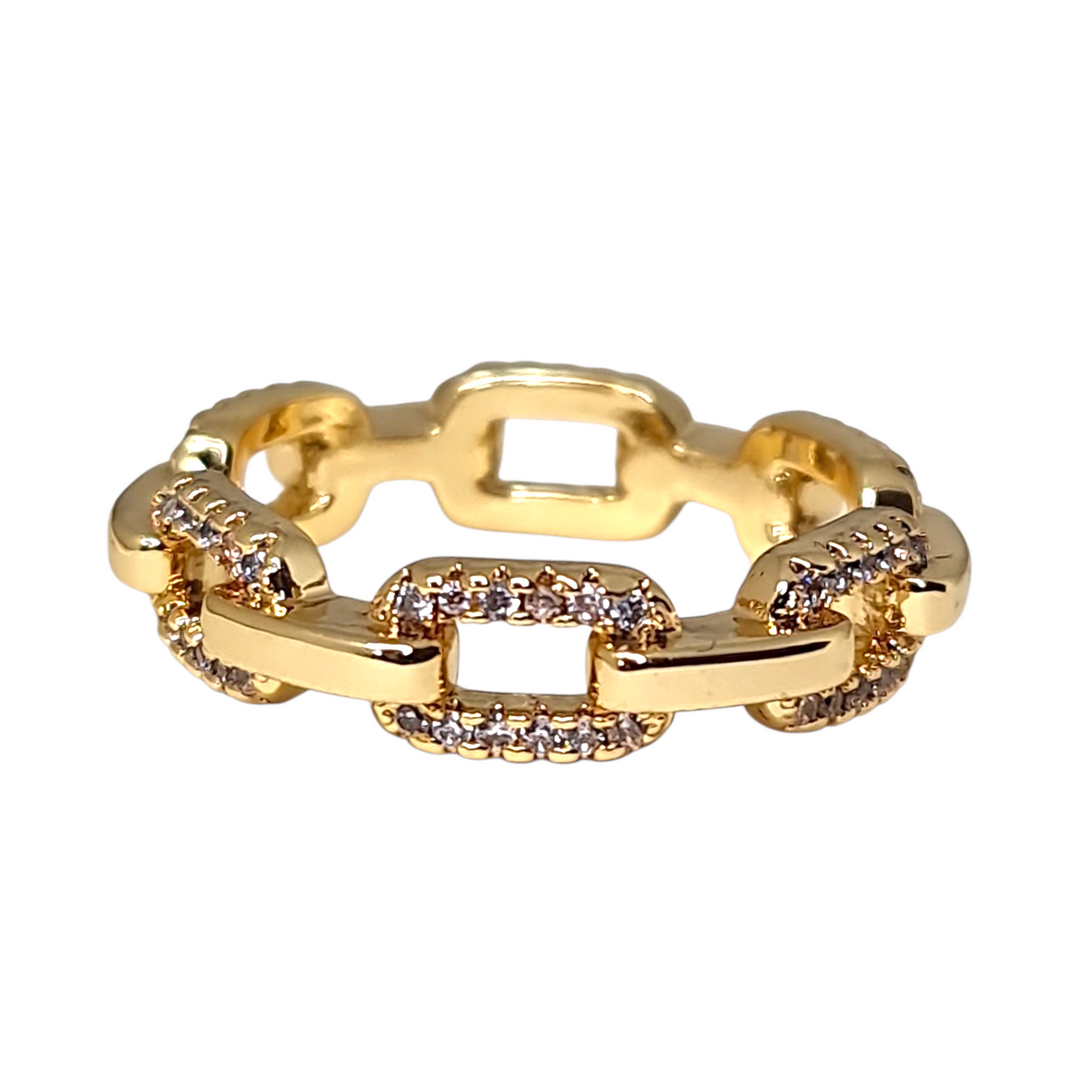 Anillo Eslabones Circones Oro