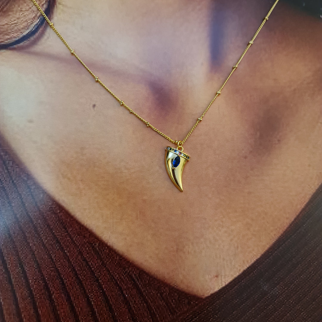 Collar África Záfiro Oro