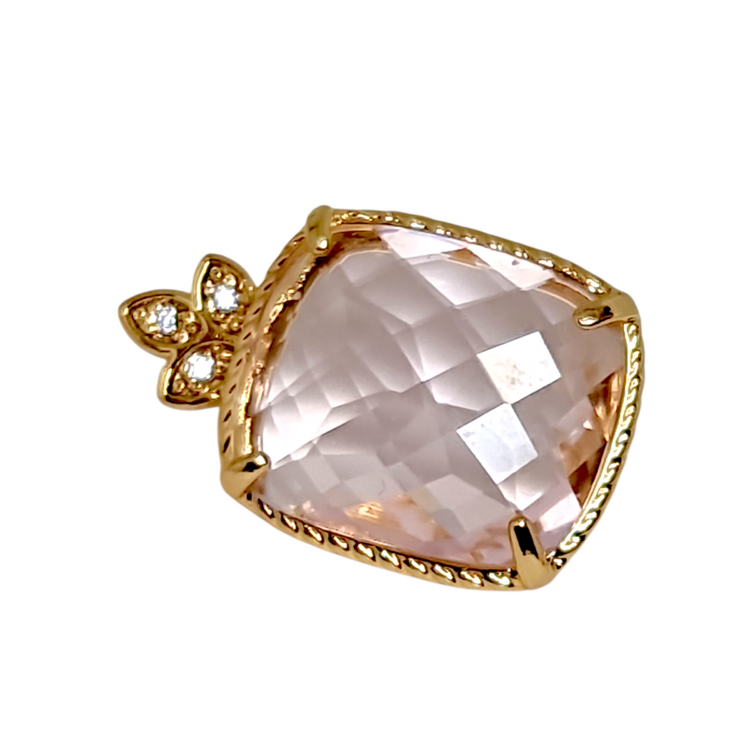 Aros Magdalena Cuarzo Rosado Oro