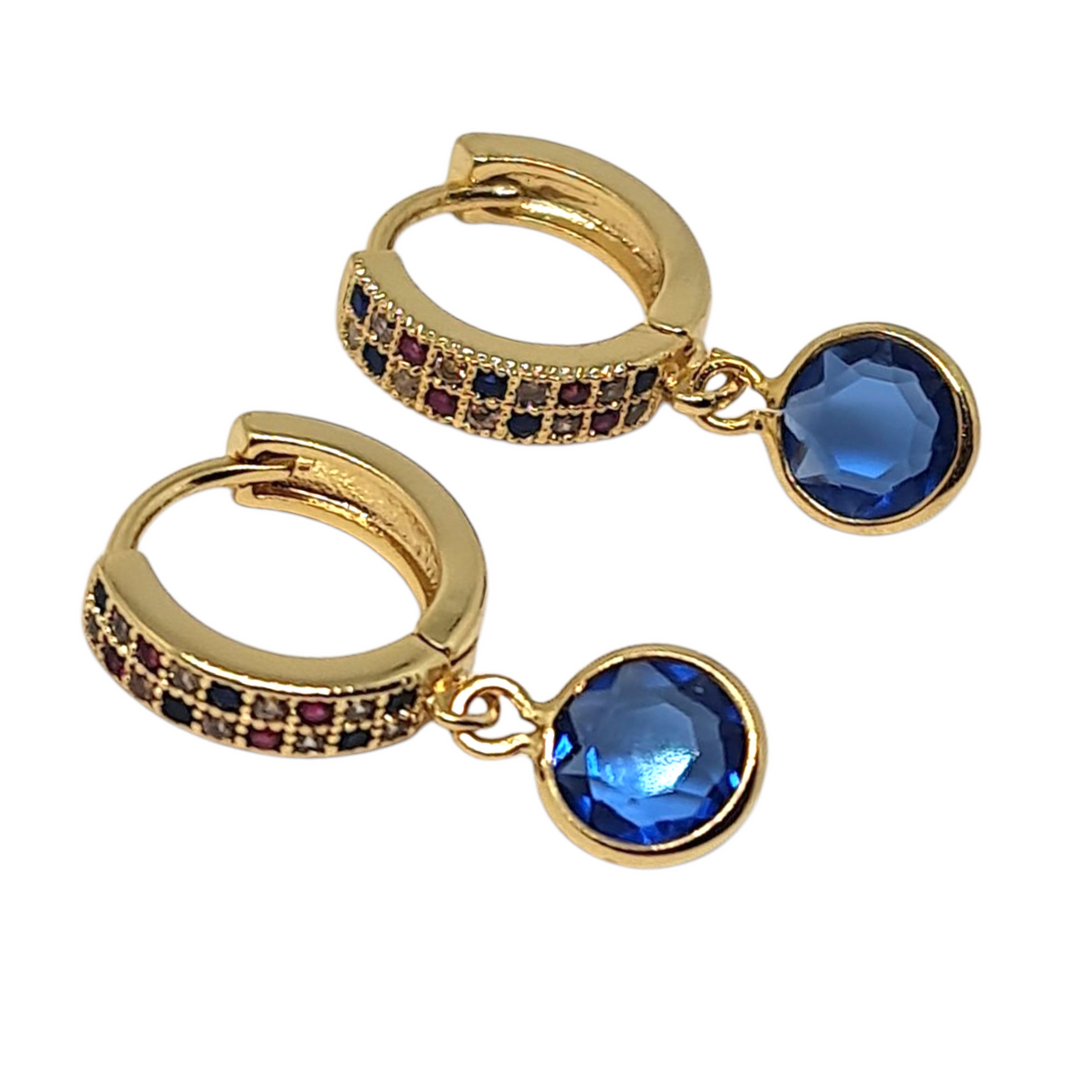 Aros Paula Azul Oro