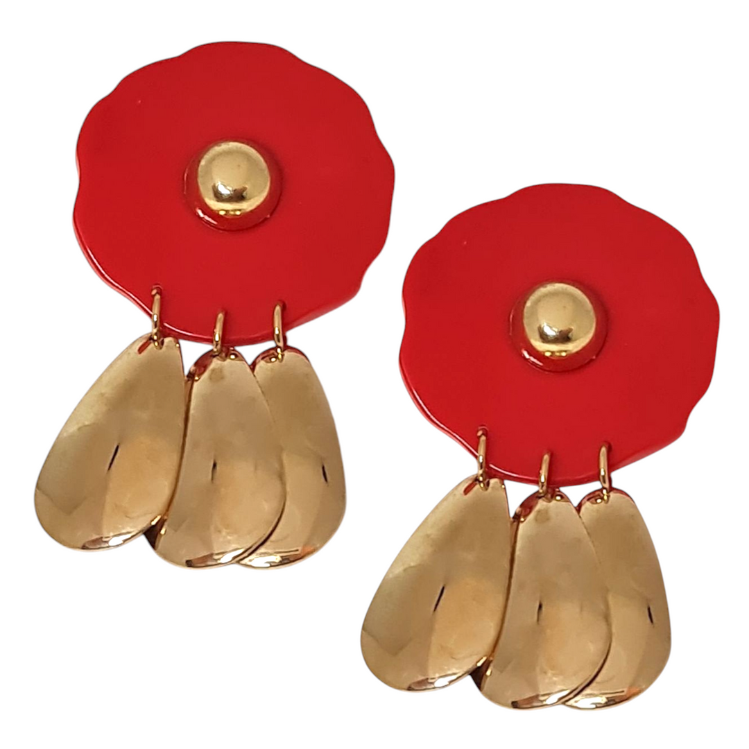 Aros Josefina Rojos Oro