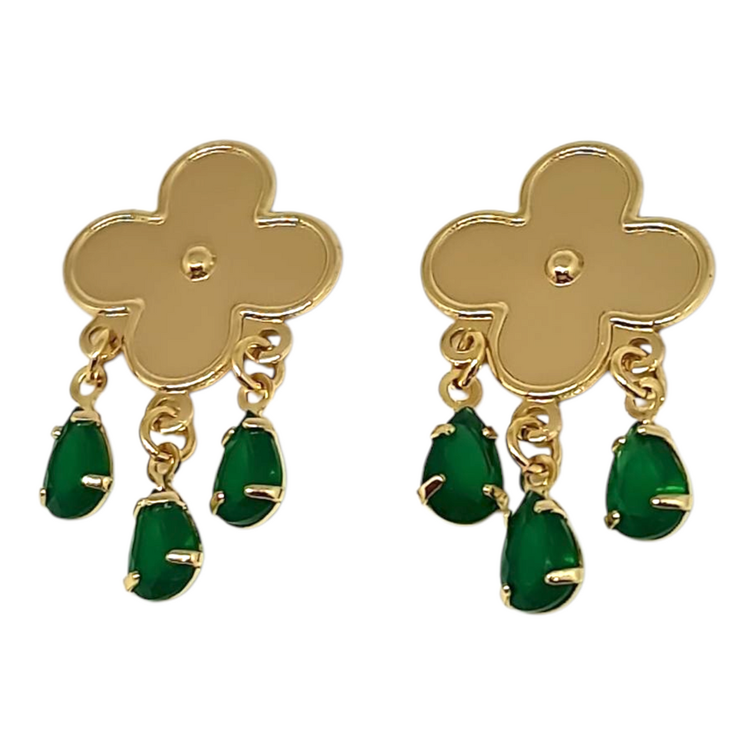 Aros Mariana Esmeralda Oro