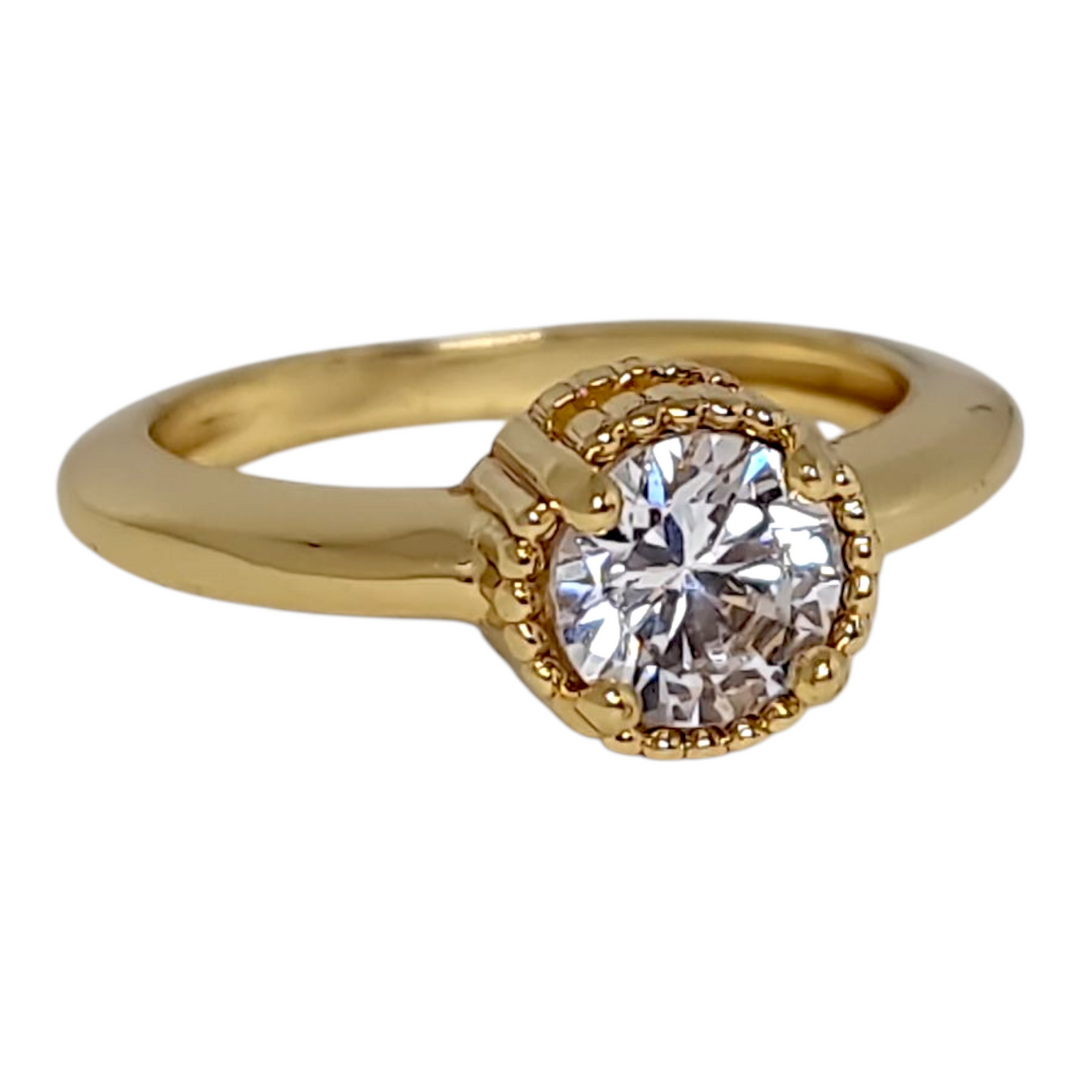 Anillo Carolina Solitario Oro