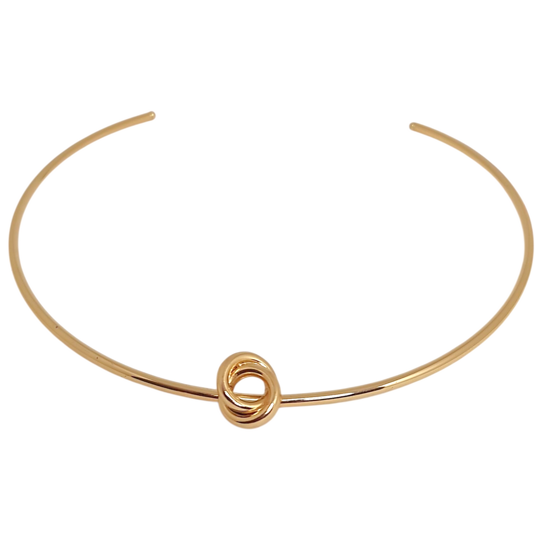 Collar Chocker Nudo Oro