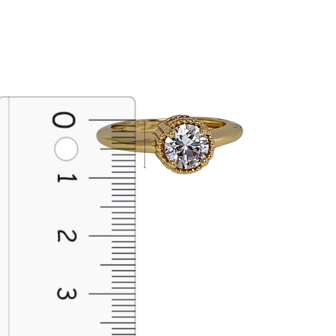 Anillo Carolina Solitario Oro