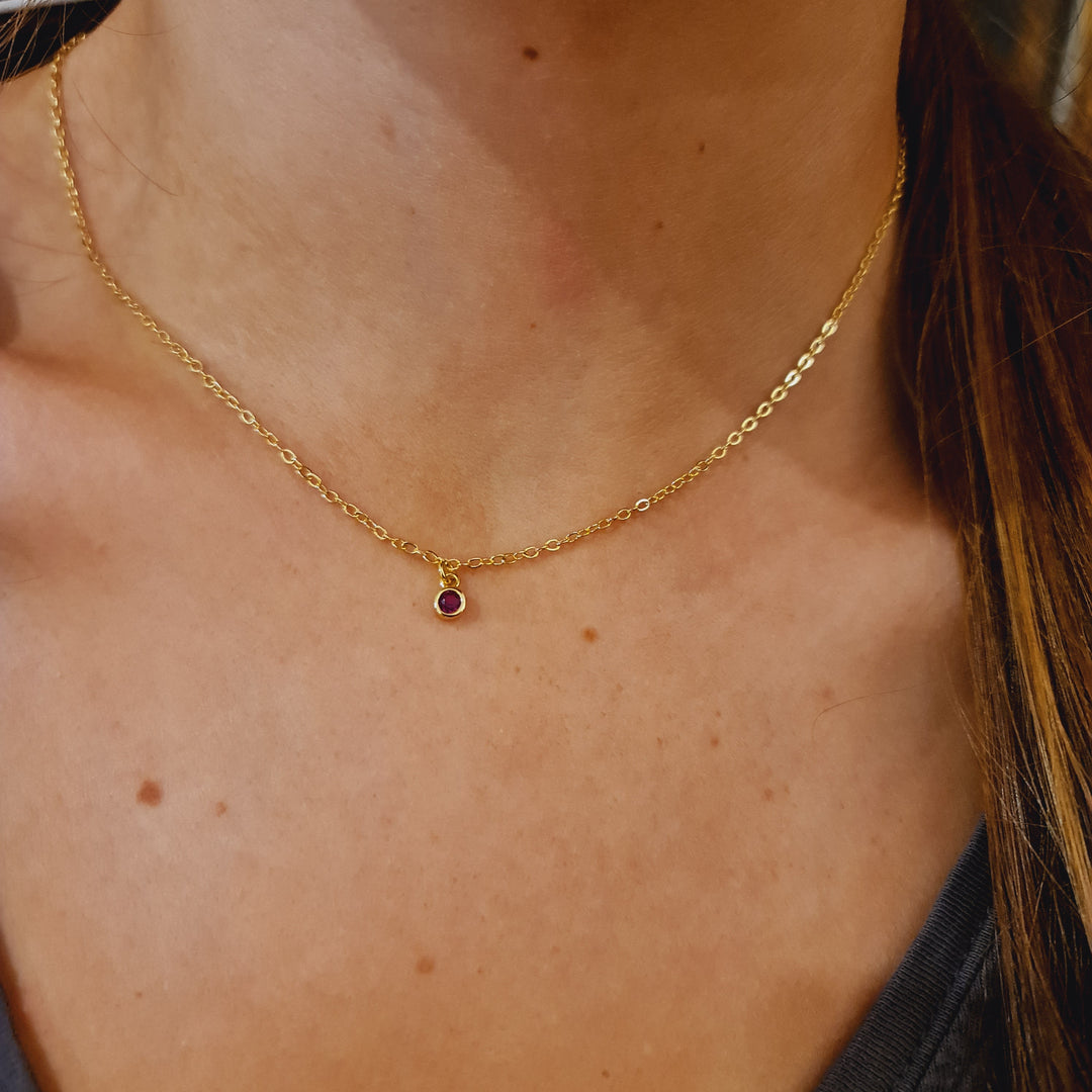 Collar Punto de Luz Colores Oro