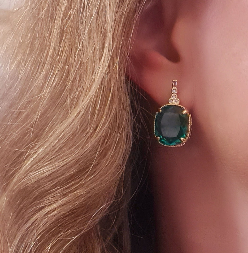 Aros Ana Esmeralda Oro
