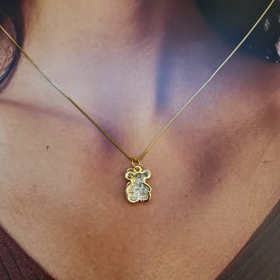 Collar Oso Circones Oro