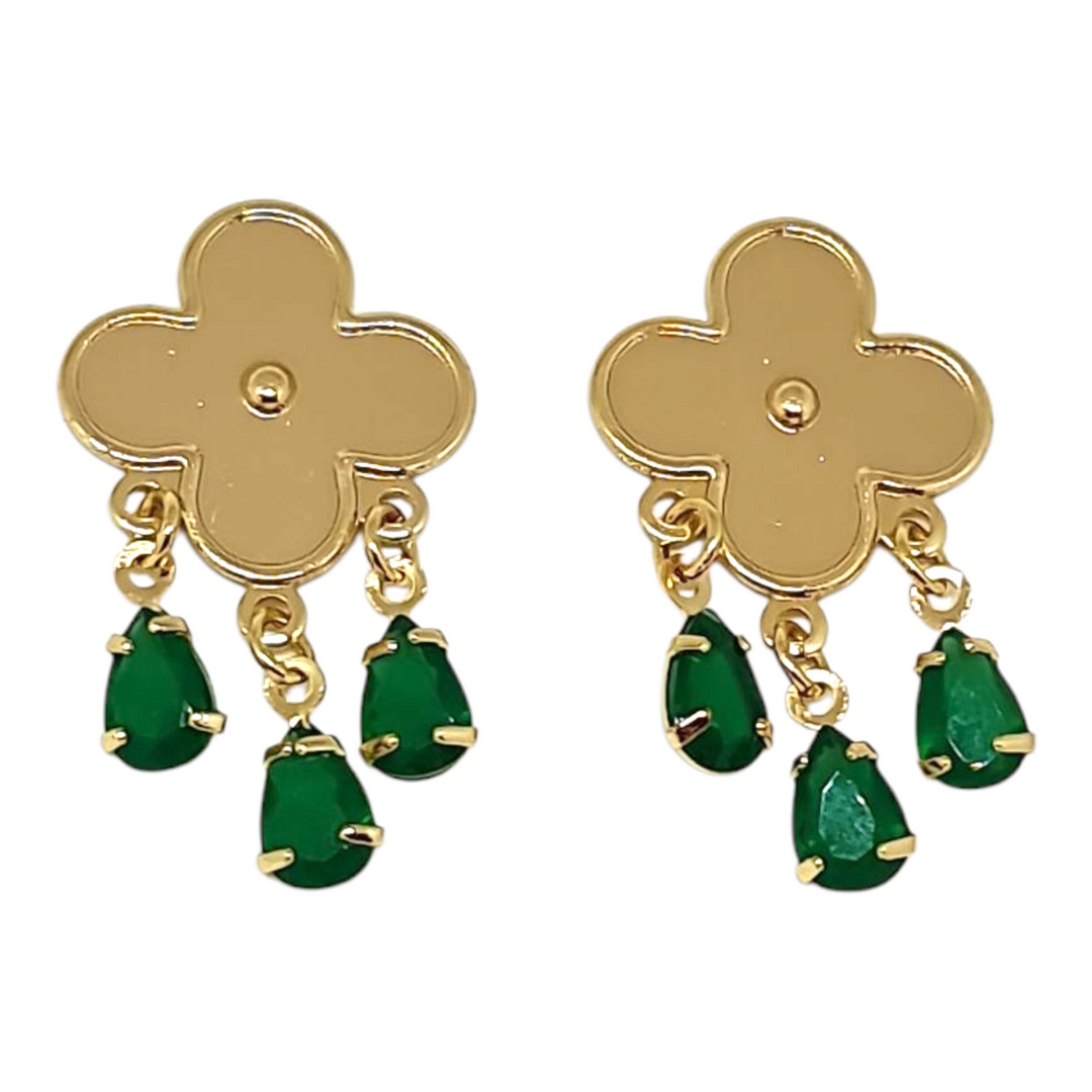 Aros Mariana Esmeralda Oro