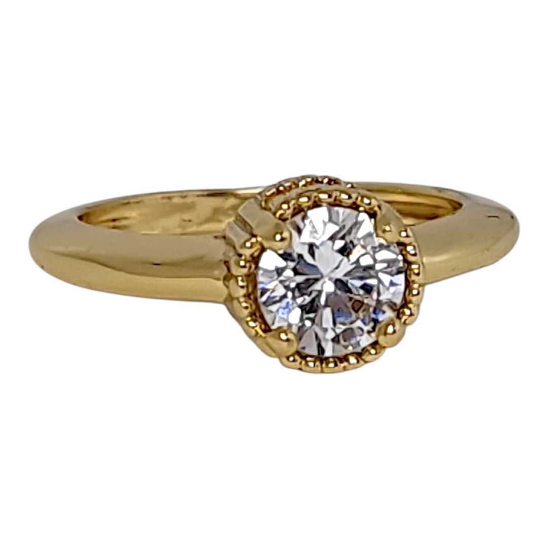 Anillo Carolina Solitario Oro