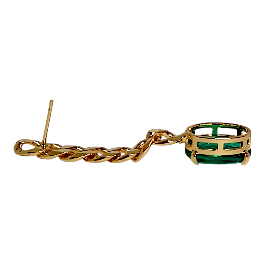 Aros Amalia Esmeralda Oro