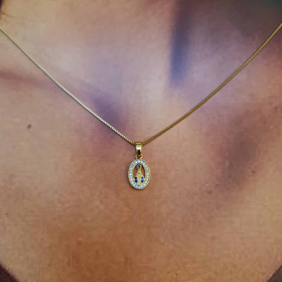Collar Virgen de Fátima Circones Oro