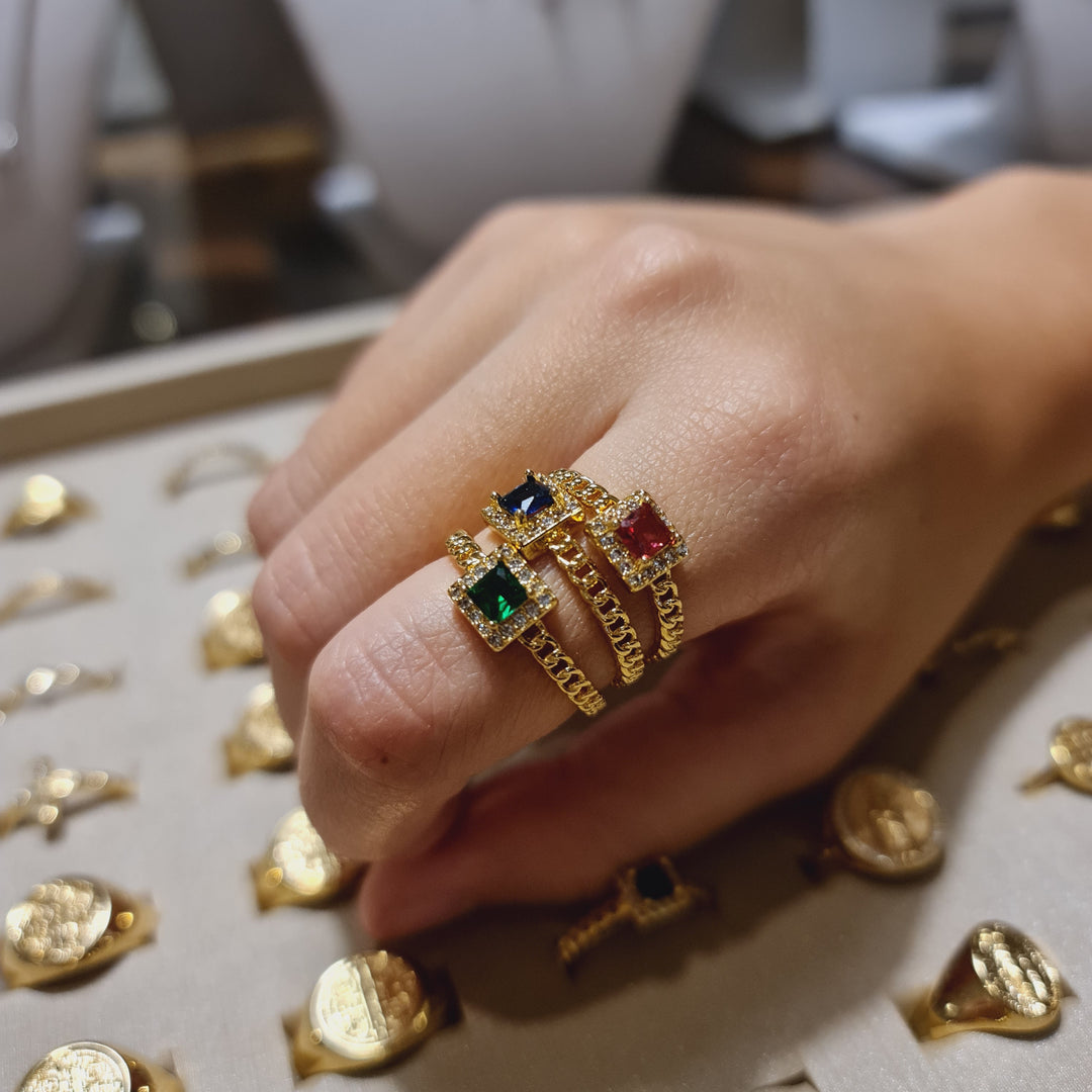Anillo Sofía Rubí Oro