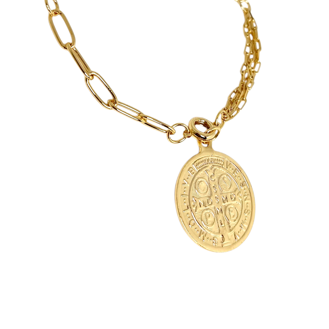 Pulsera San Benito Eslabones Oro