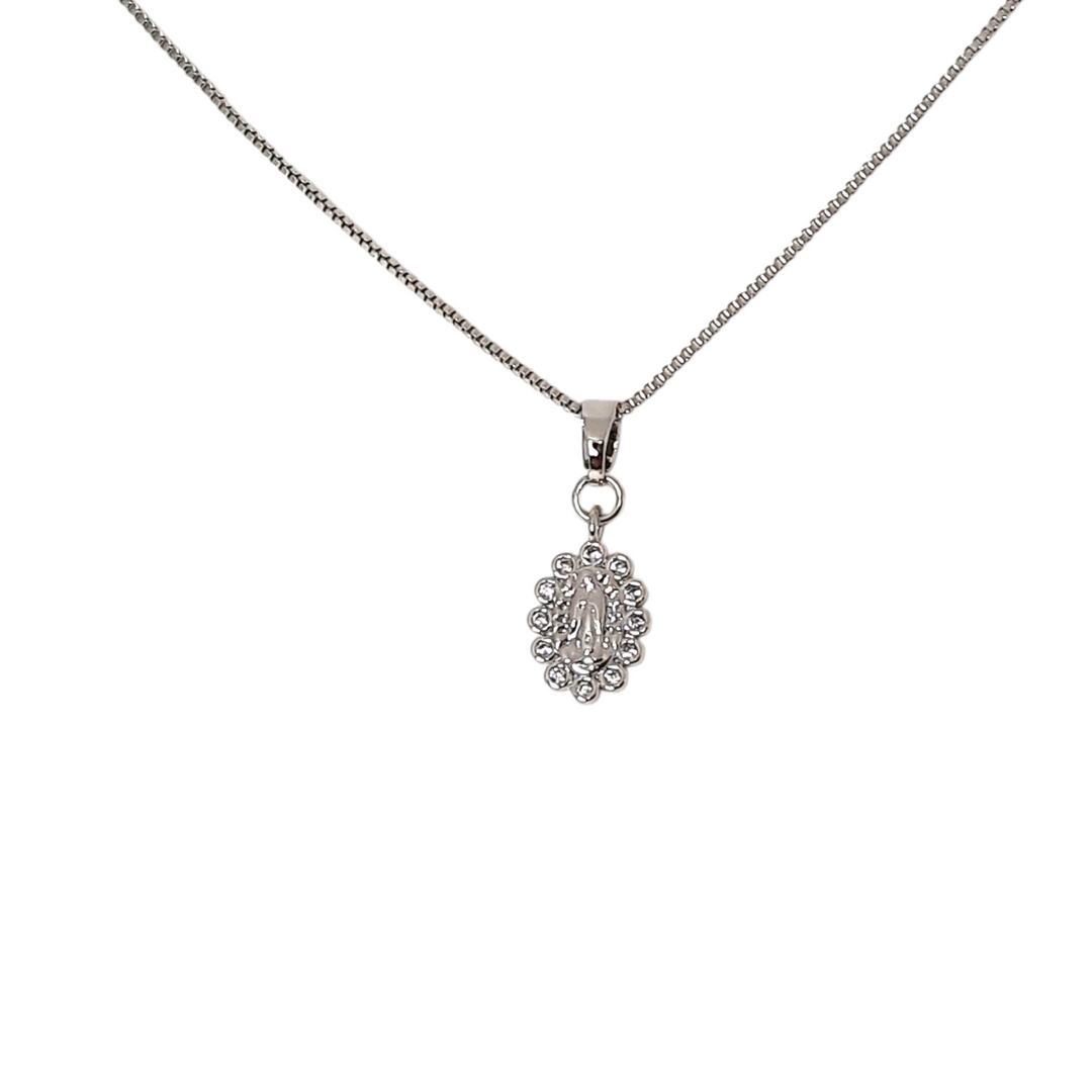 Collar Virgen de Guadalupe Circones Platino