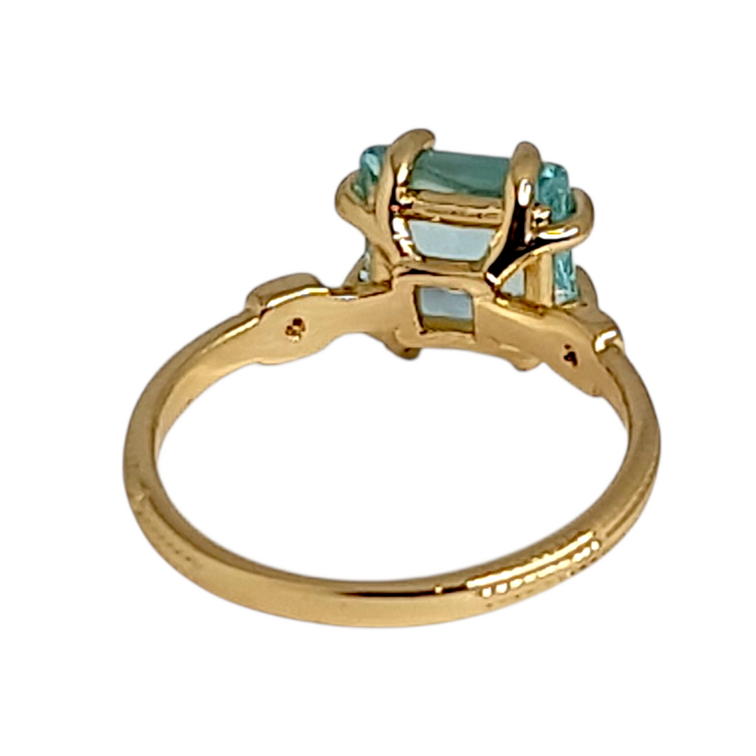 Anillo Paula Aguamarina Oro