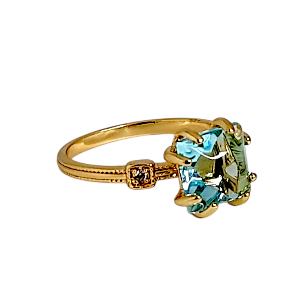 Anillo Paula Aguamarina Oro
