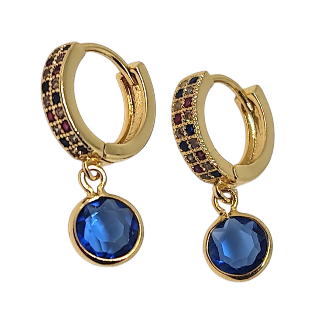 Aros Paula Azul Oro