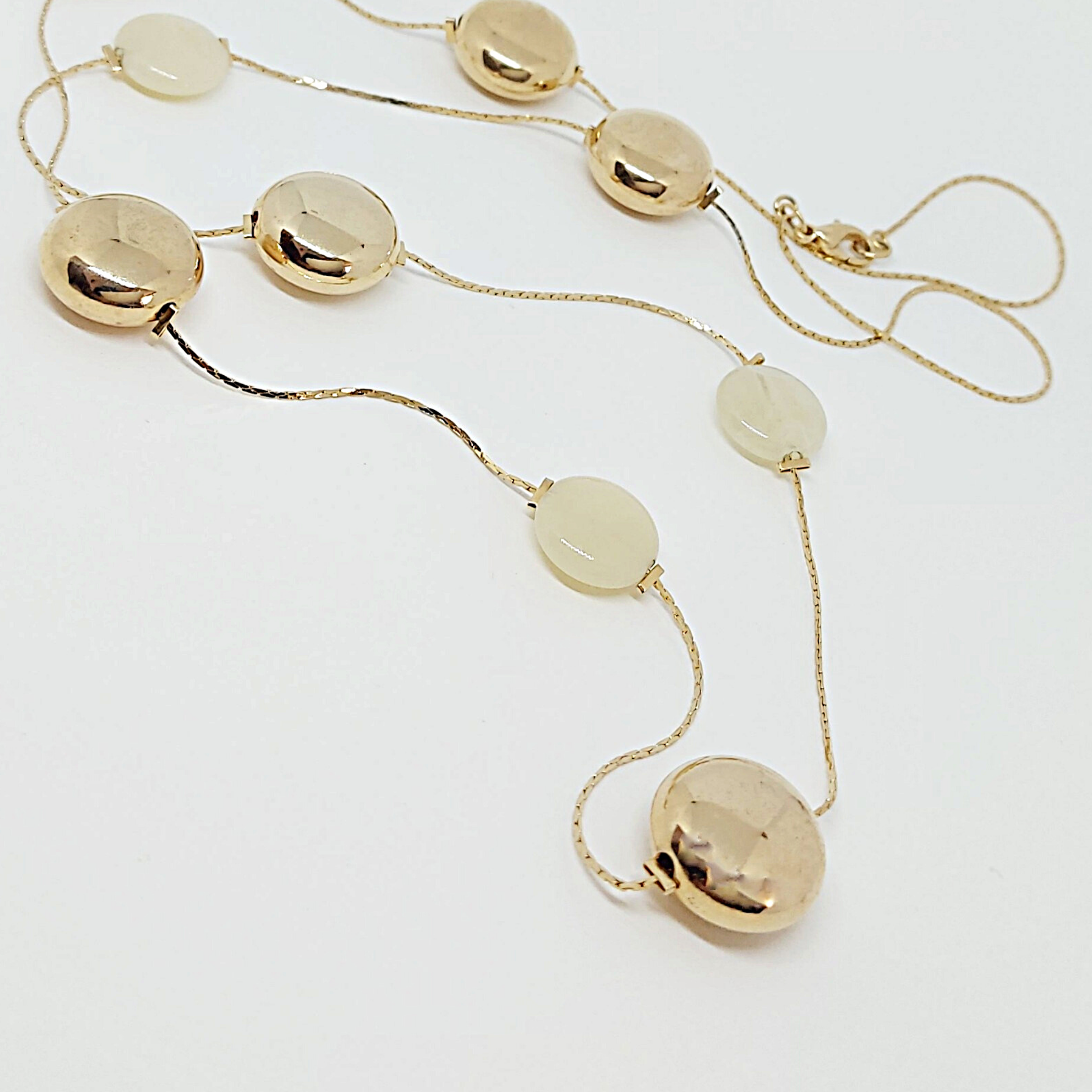 Collar Largo Laura oro 18k - foto detalle hipoalergénico