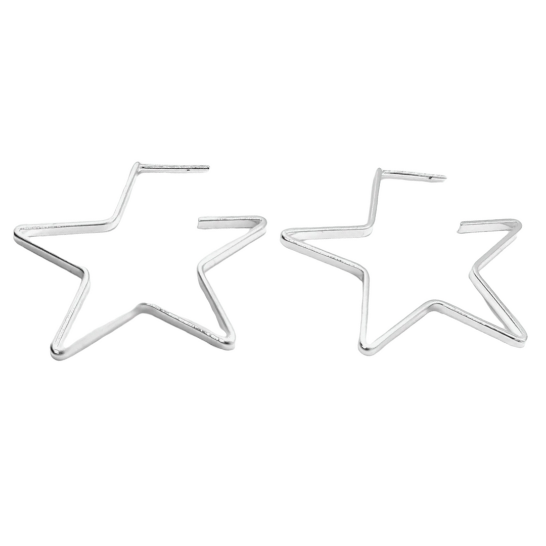 Argollas Estrellas L Plata