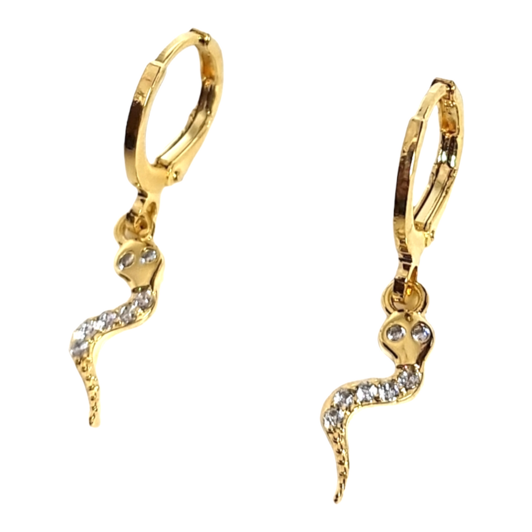 Aros Serpiente Oro