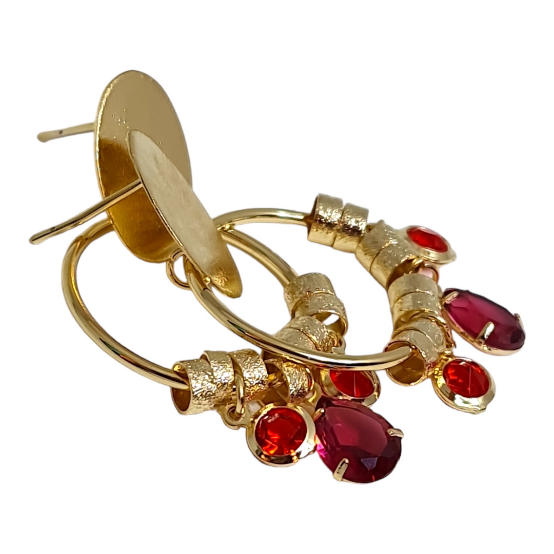 Aros Montserrat Rojo Oro
